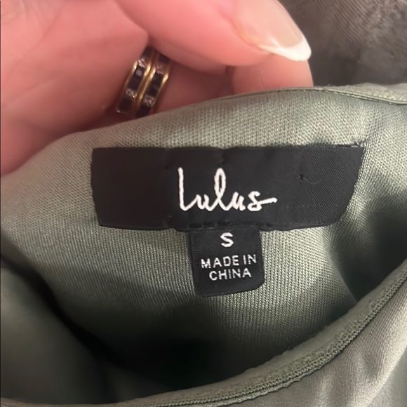 Lulus Sage Green One-Shoulder Dress - Picture 3 of 4